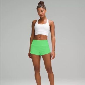 Lime Green Lululemon Speed Up Shorts | High Rise, 2.5” | Size 4